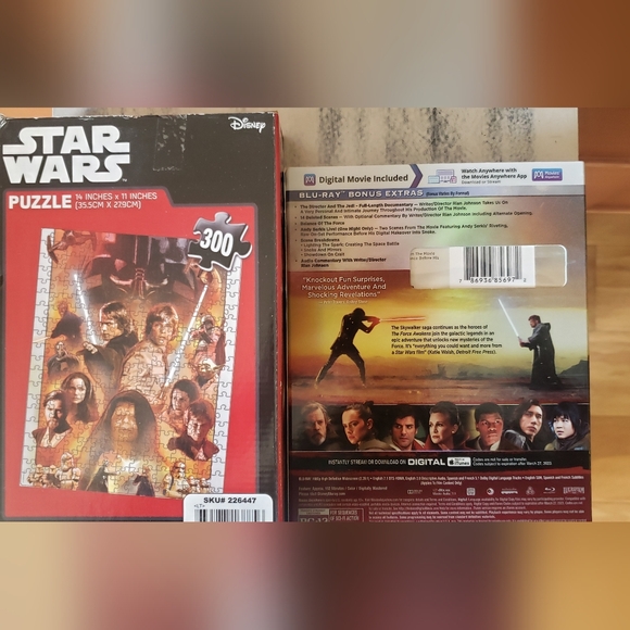 Star Wars 300 Piece Puzzle, never opened plus Star Wars the Last Jedi BRay - Picture 7 of 8